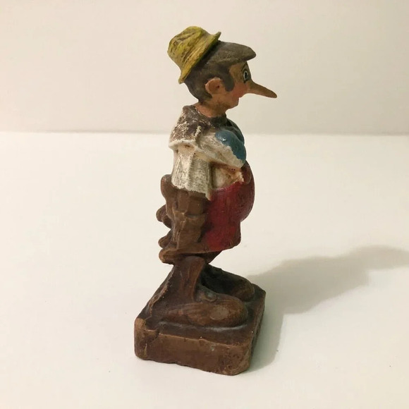 Vintage Pinocchio Figure Walt Disney Chicago 4.5 Inch Tall Flaws - Picture 12 of 16